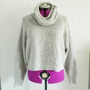Sincerely Jules Oversized Silver Grey Cowlneck Swt